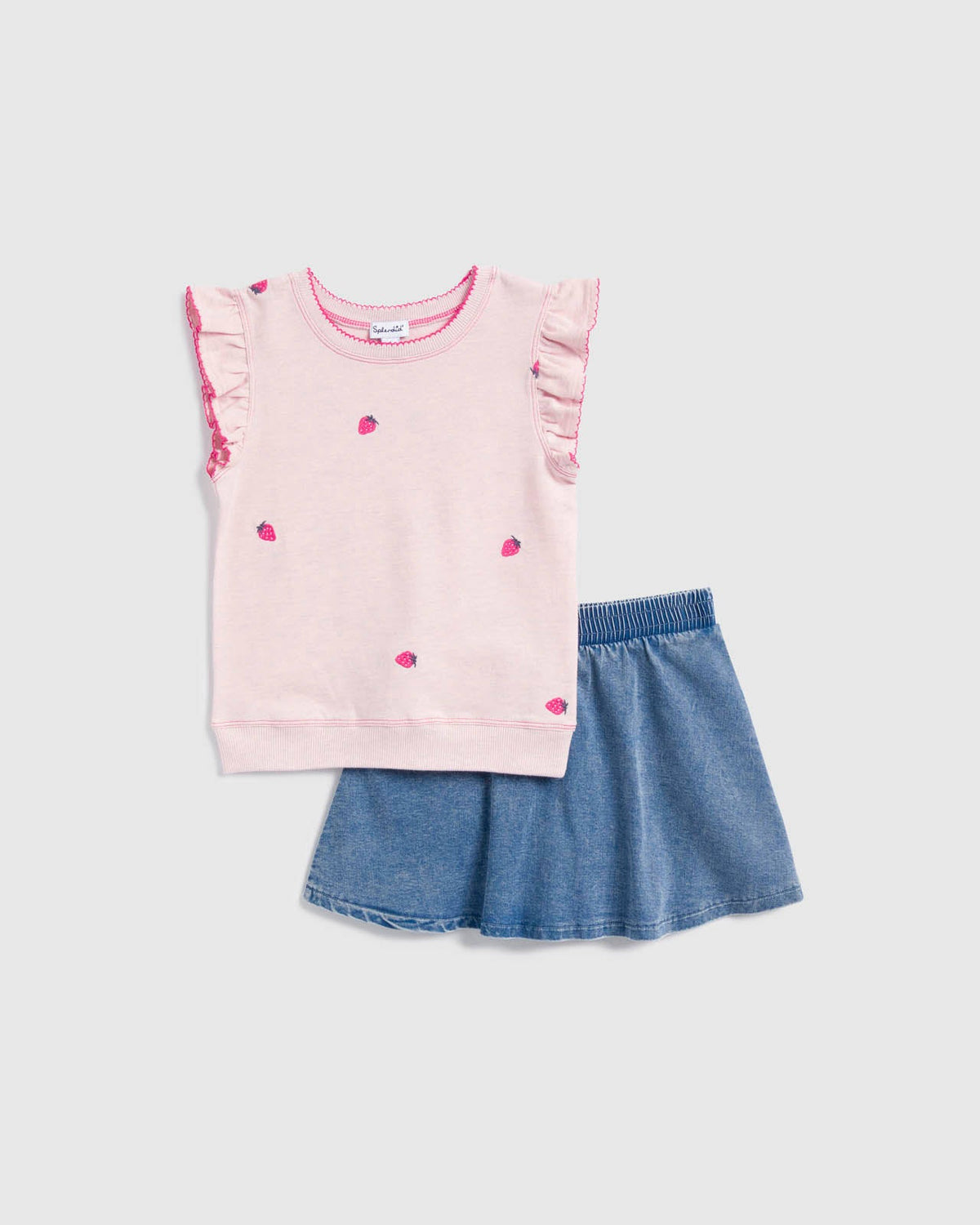 Toddler Girl Berry Sweet Skirt Set - Rosewater