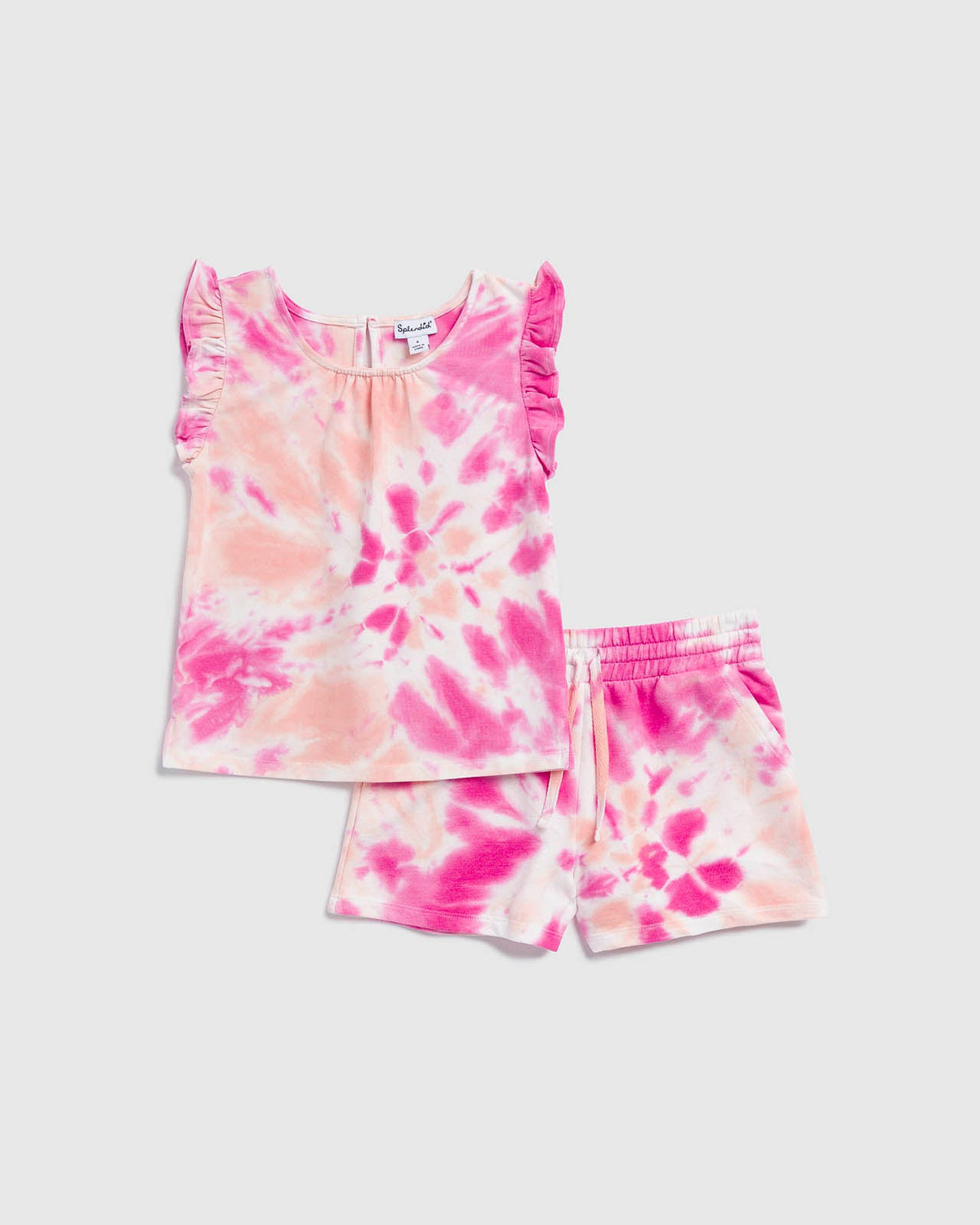 Toddler Girl Hibiscus Tie Dye Top Set - Hibiscus Tie Dye