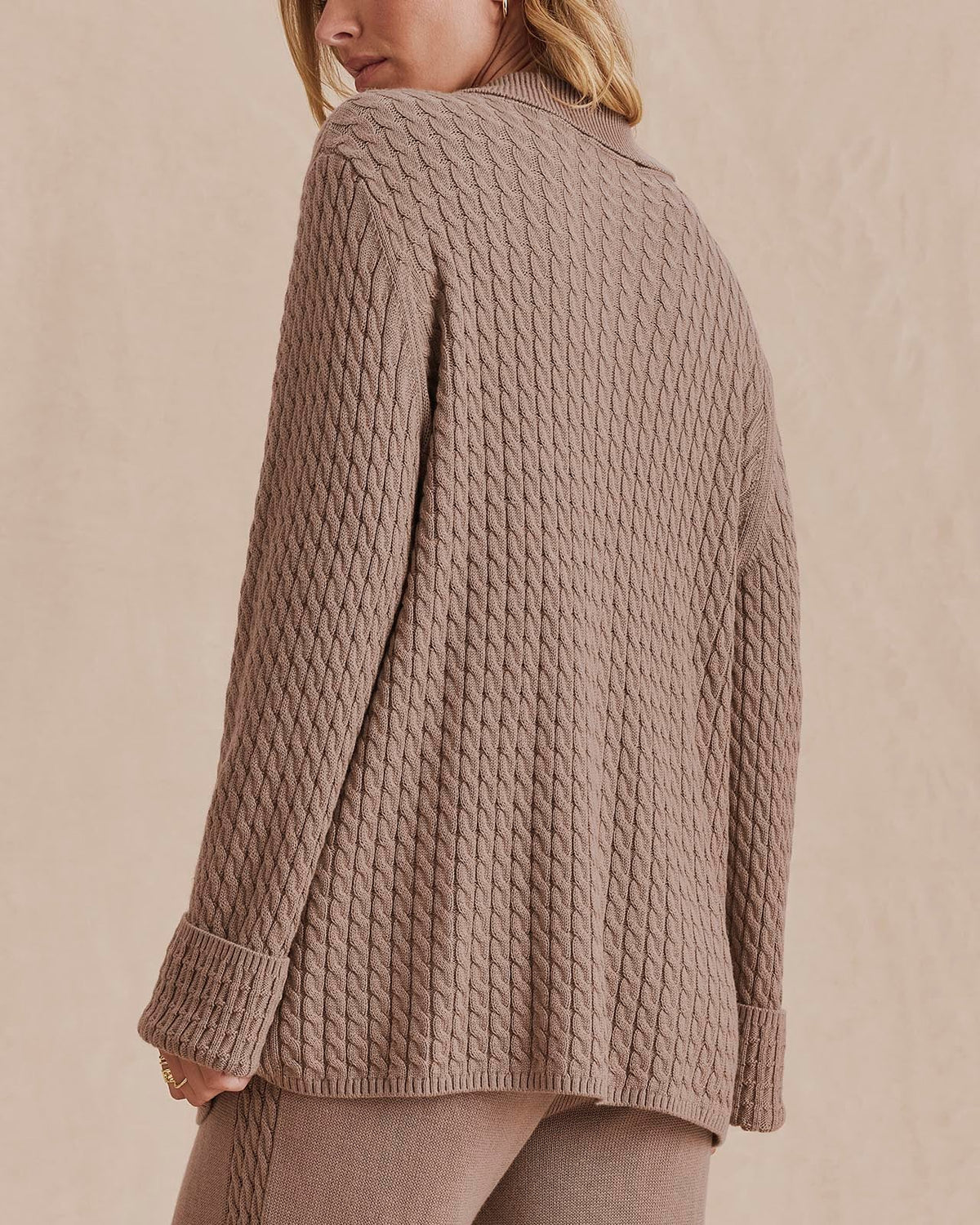 Annika Cable Sweater Blazer