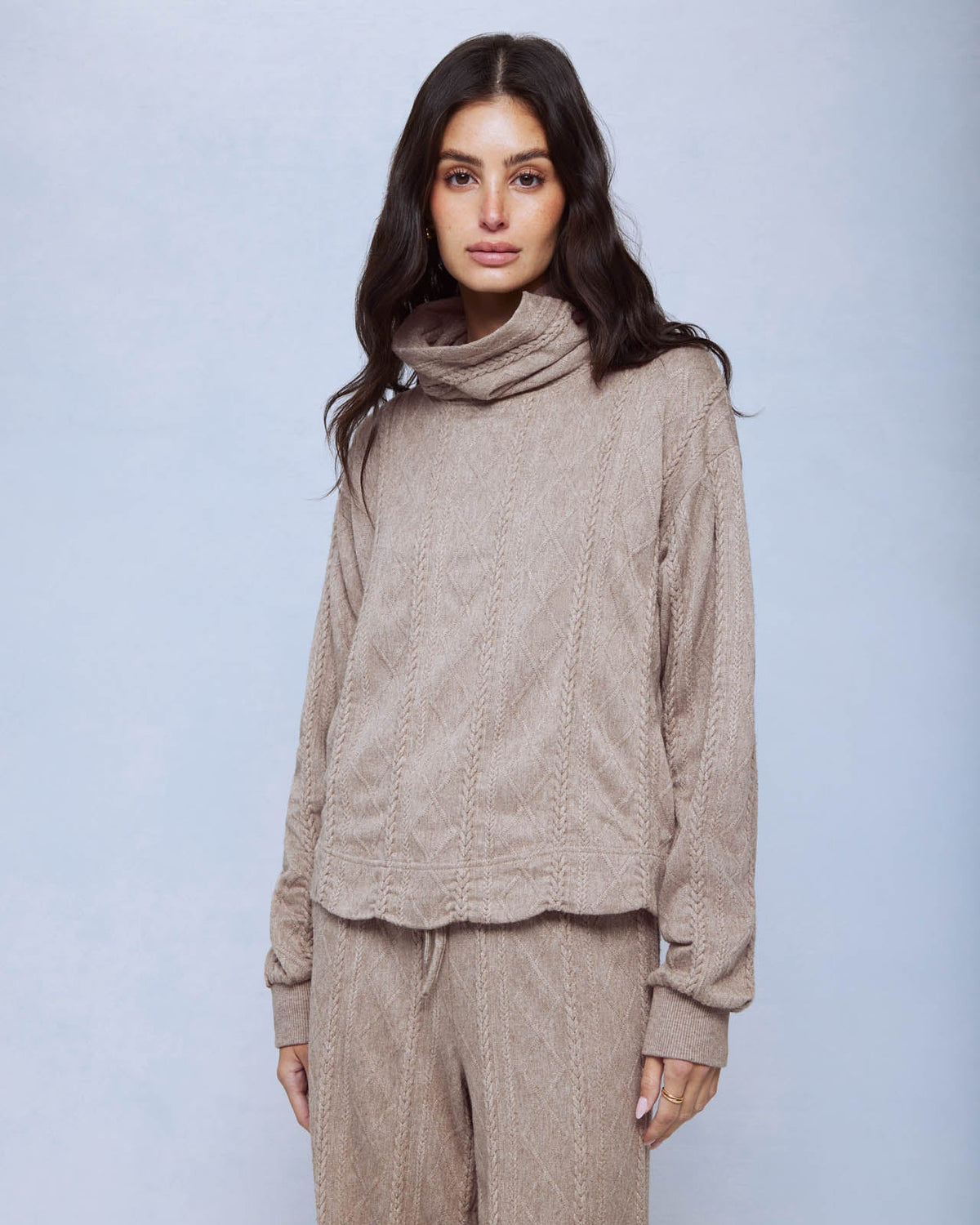 Cable Lounge Turtleneck Top