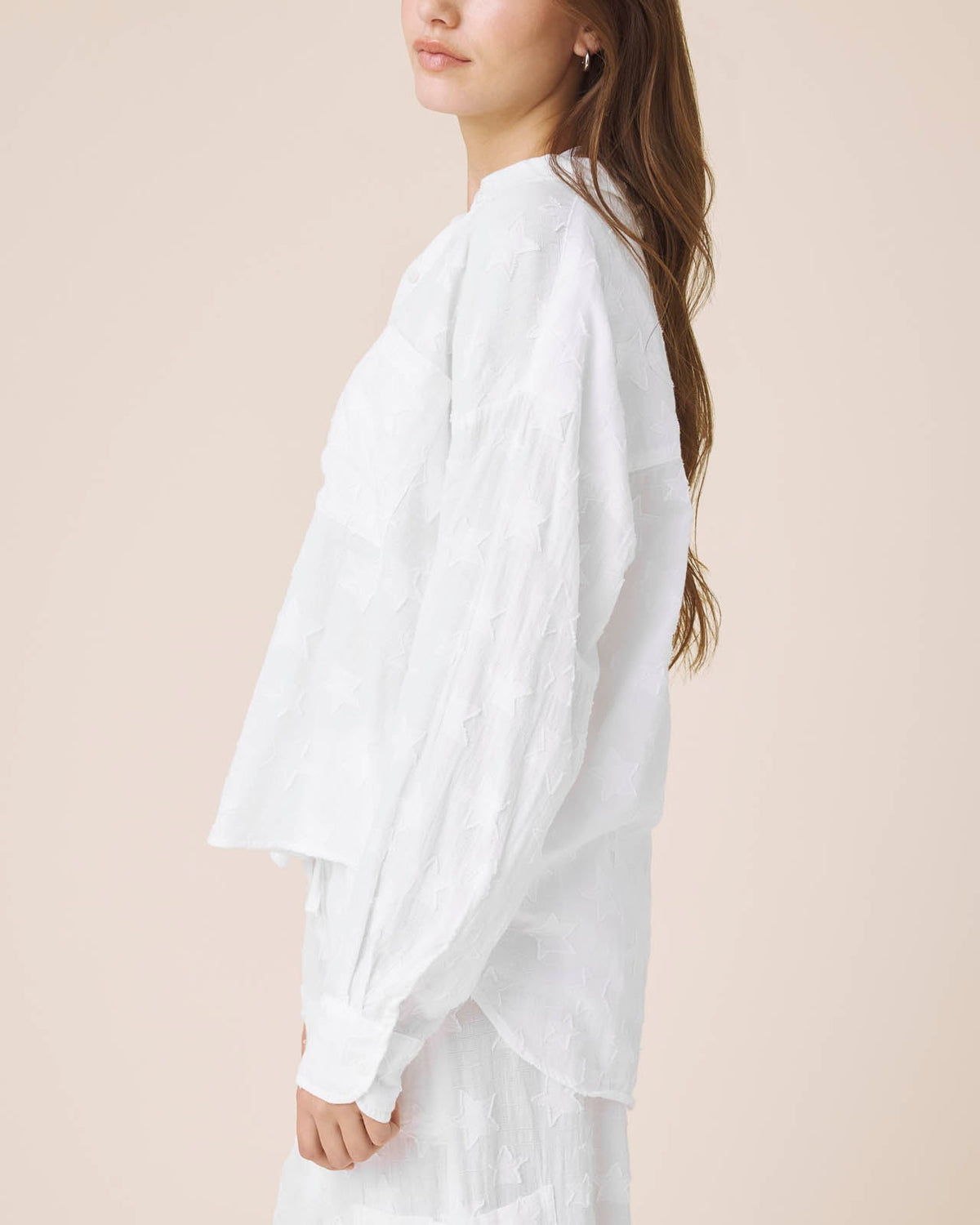 Caprice Star Button Down - White