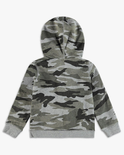 Little Boy Camo Hoodie - Light Charcoal Heather