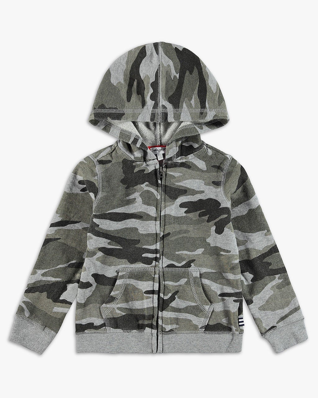 Little Boy Camo Hoodie - Light Charcoal Heather