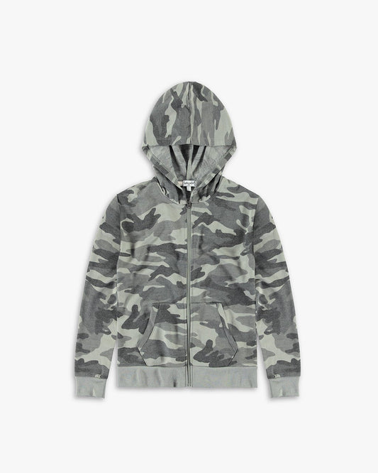 Girl Camo French Terry Hoodie - Dusty Olive/Camo