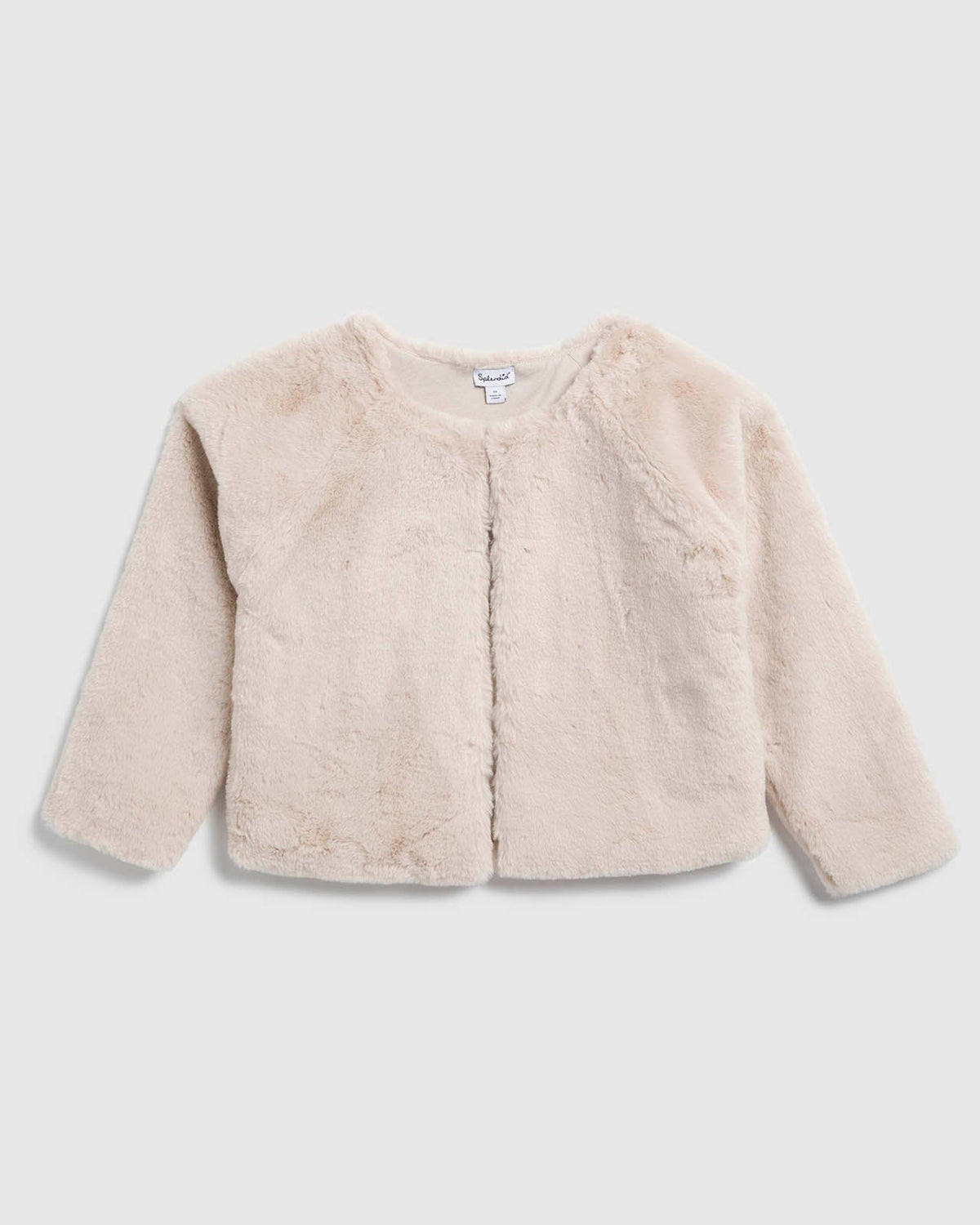 Girls Faux Fuzzy Jacket - Dusty Lavender