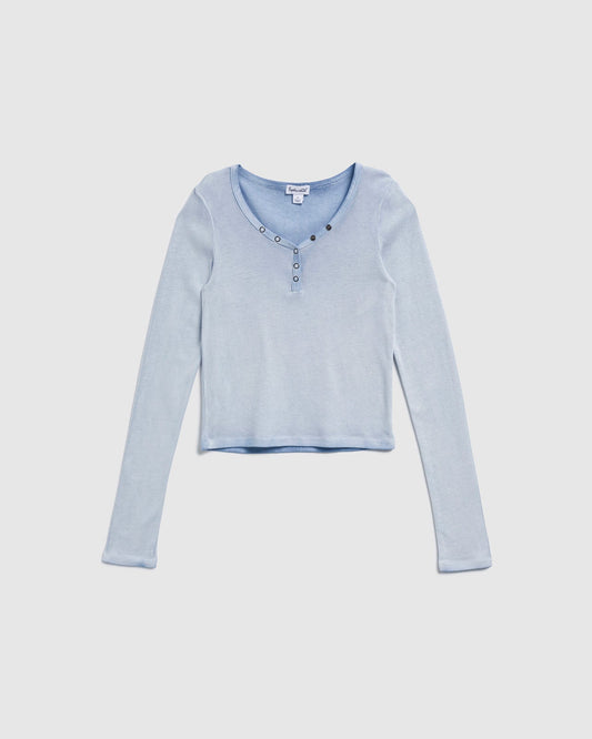 Girls Long Sleeve Vintage Henley