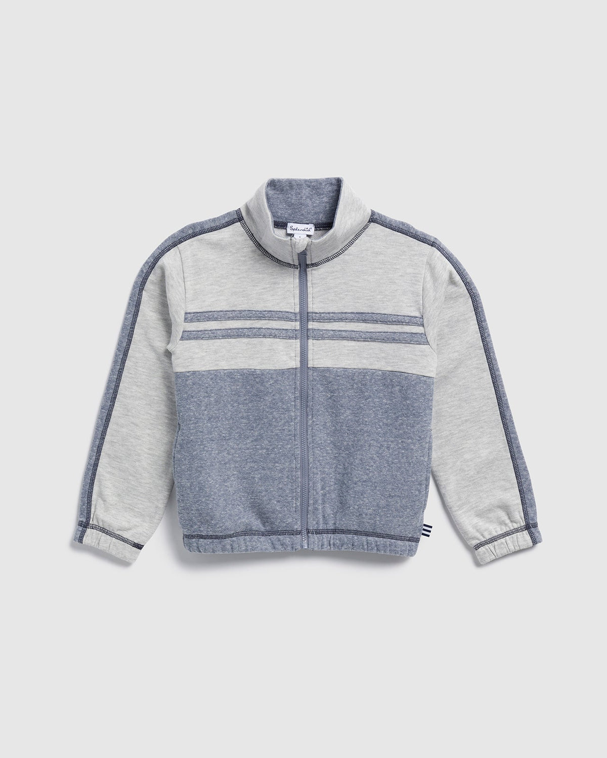 Toddler Boy Block Stripe Jacket - Navy