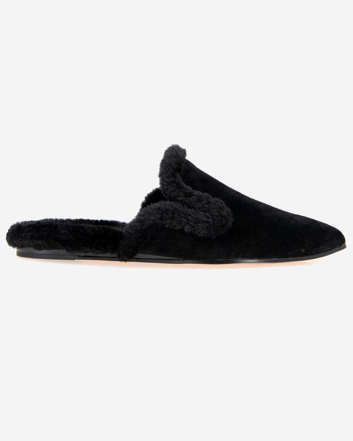 Liza Sherpa Mule in Black - Black