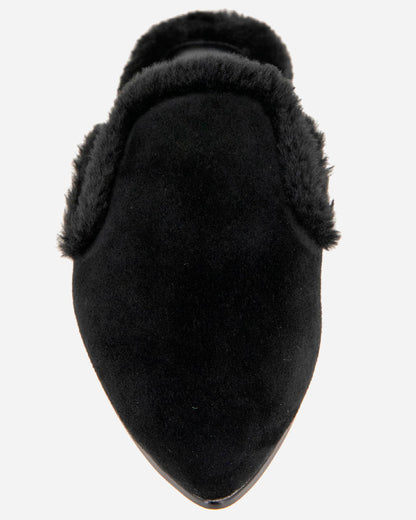 Liza Sherpa Mule in Black - Black
