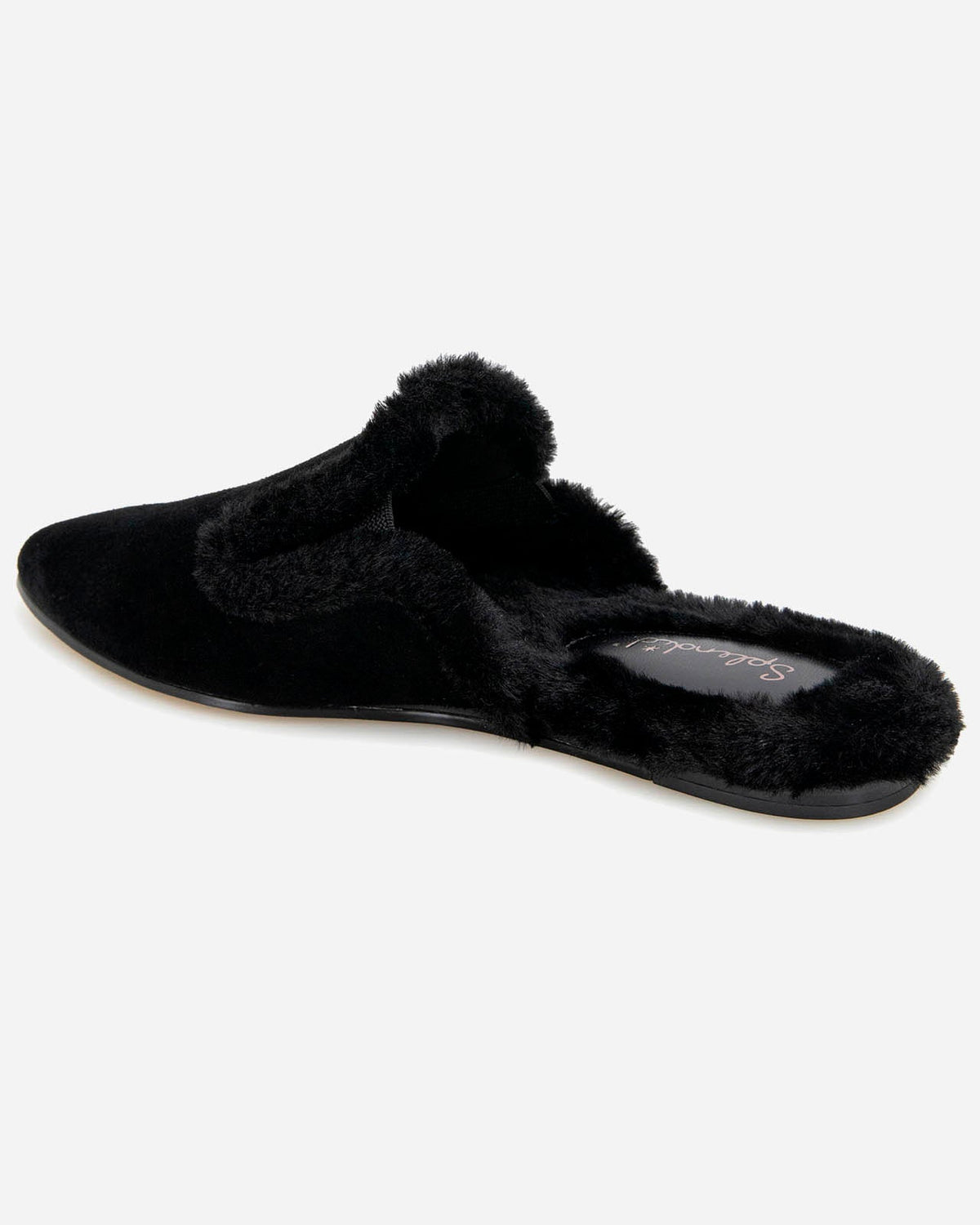 Liza Sherpa Mule in Black - Black