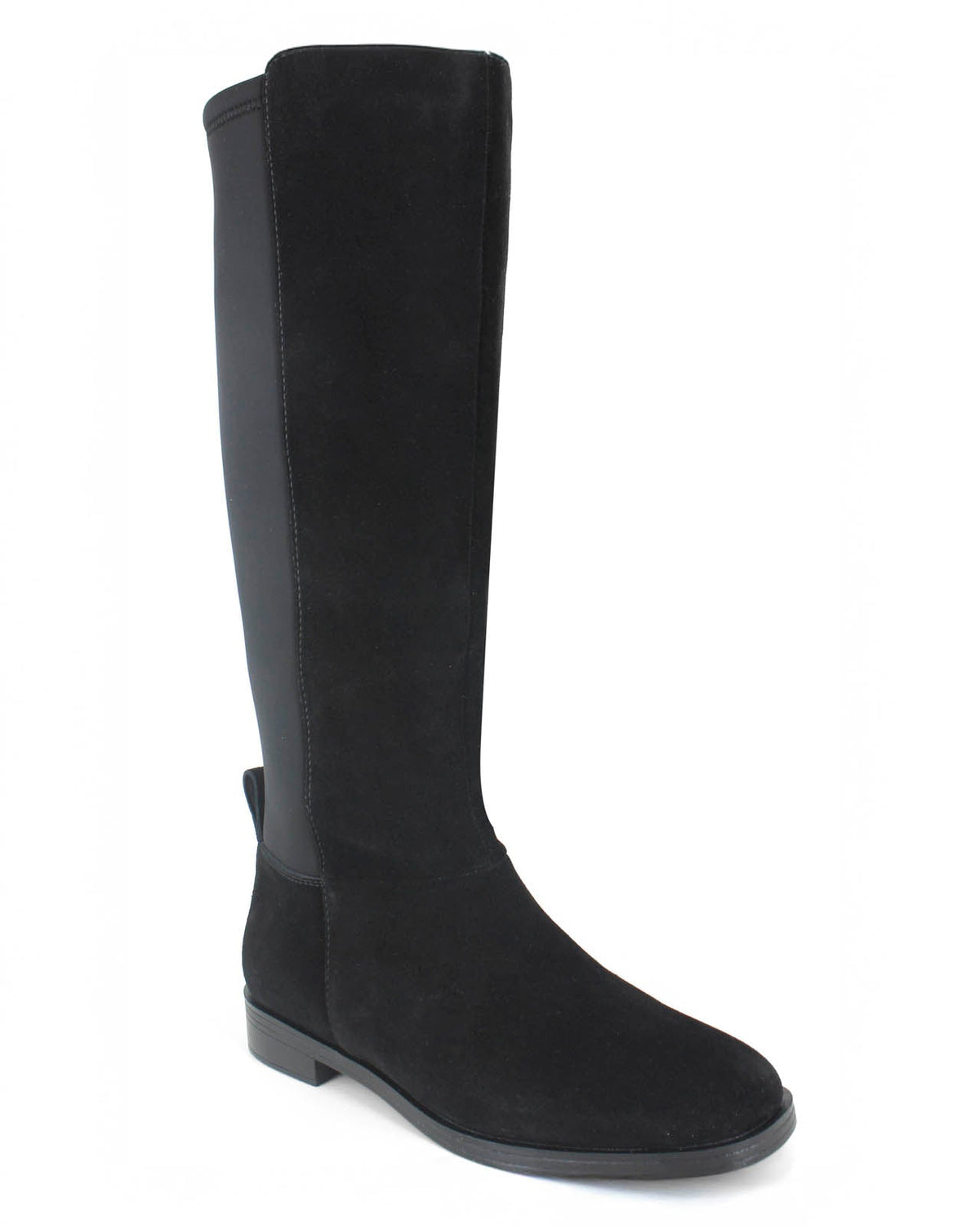 Marise Tall Suede Boot in Black - Black