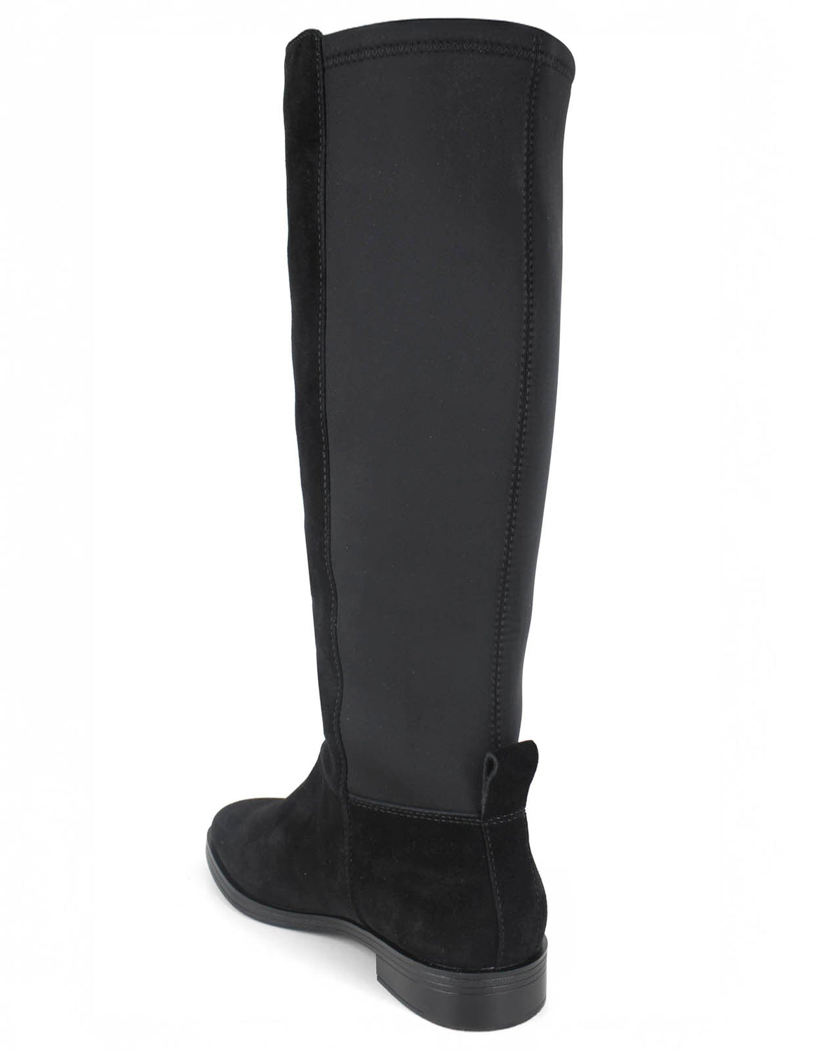 Marise Tall Suede Boot in Black - Black