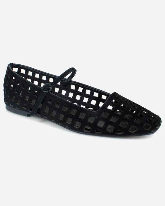 Ruth Ballet Flat in Black - Black