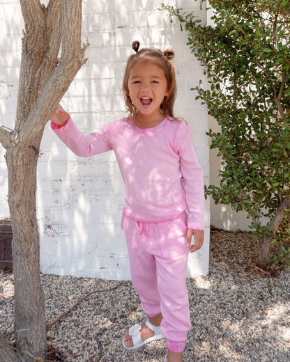 Toddler Girl Pretty in Pink Jogger Set - Strawberry Moon