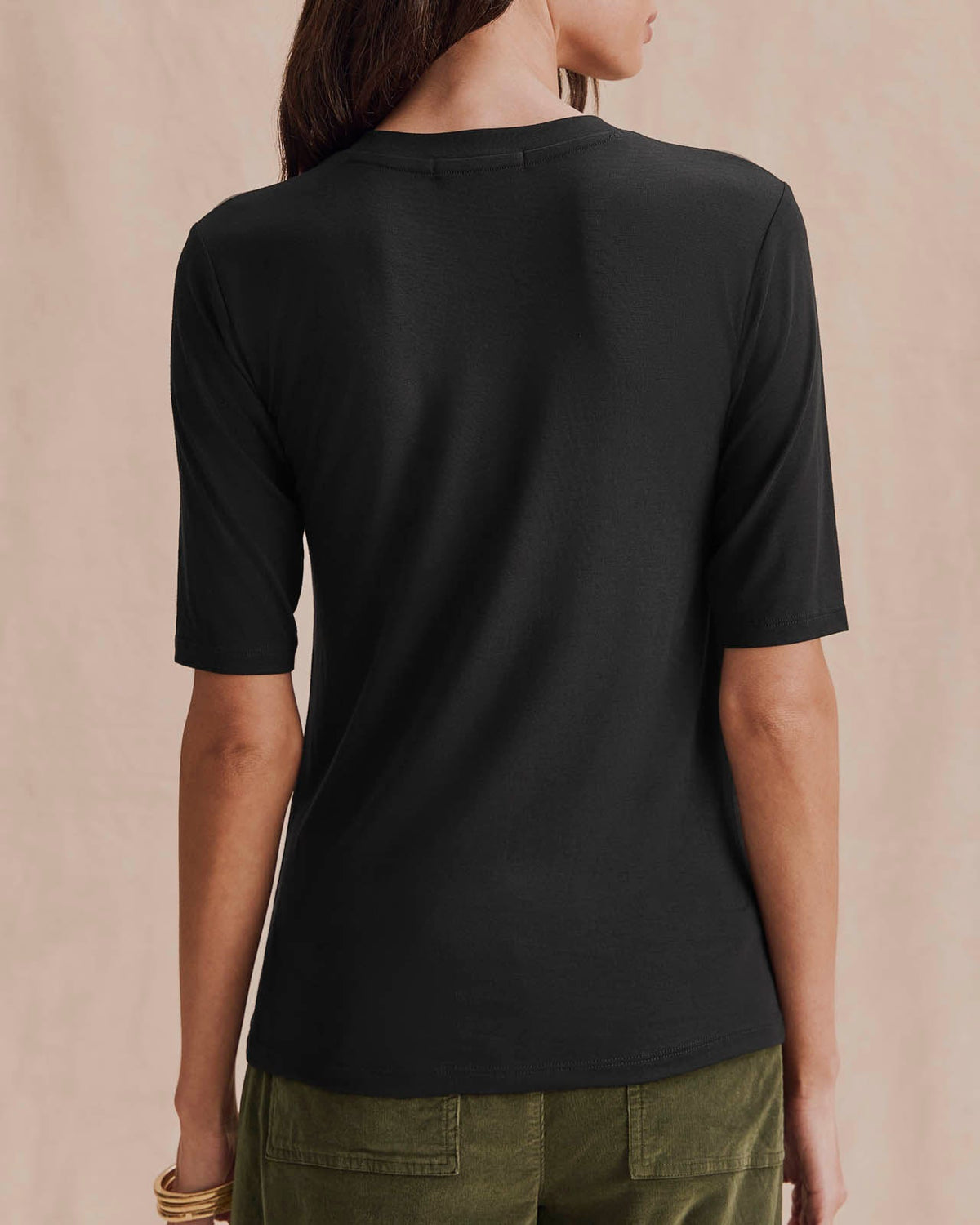 Bamboo Blend Quarter Sleeve Tee