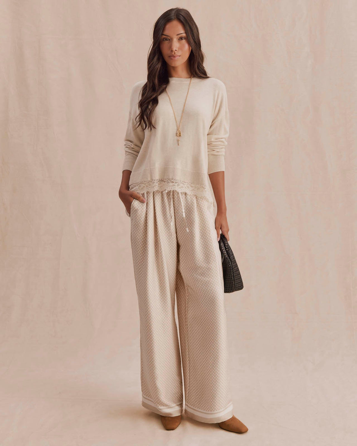 Valerie Pleated Print Pant