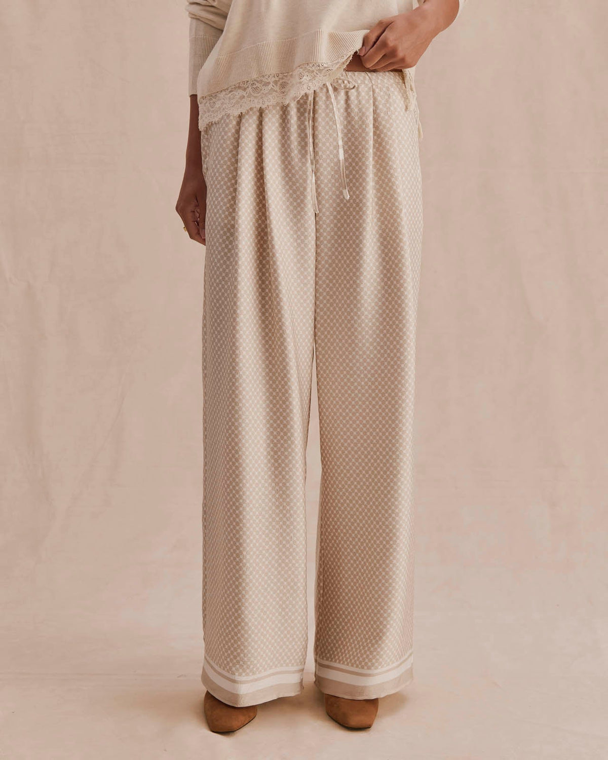 Valerie Pleated Print Pant
