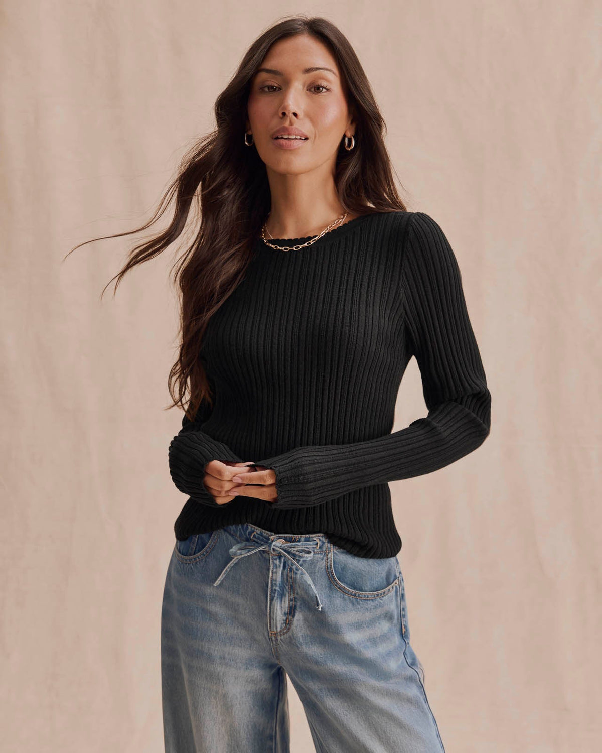 Georgie Pointelle Sweater