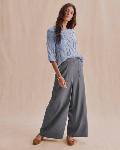 Angie Texture Slub Pant