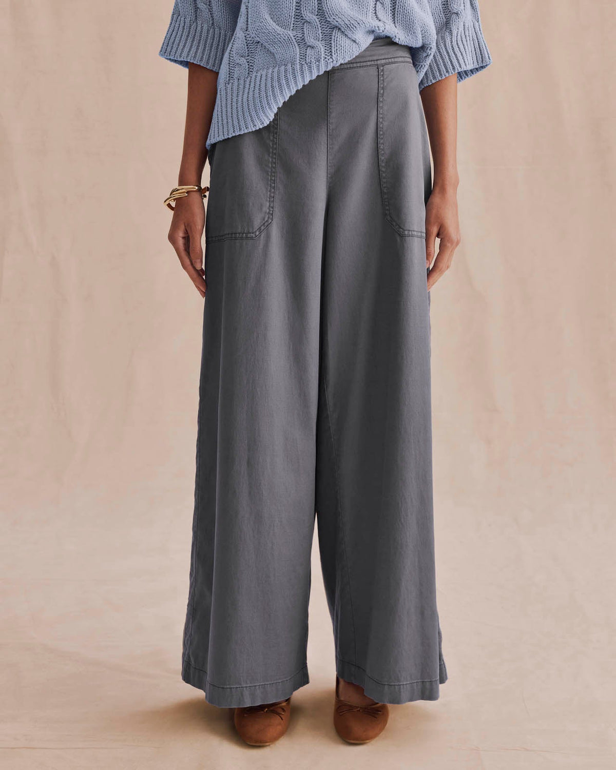 Angie Texture Slub Pant