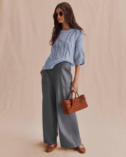 Angie Texture Slub Pant