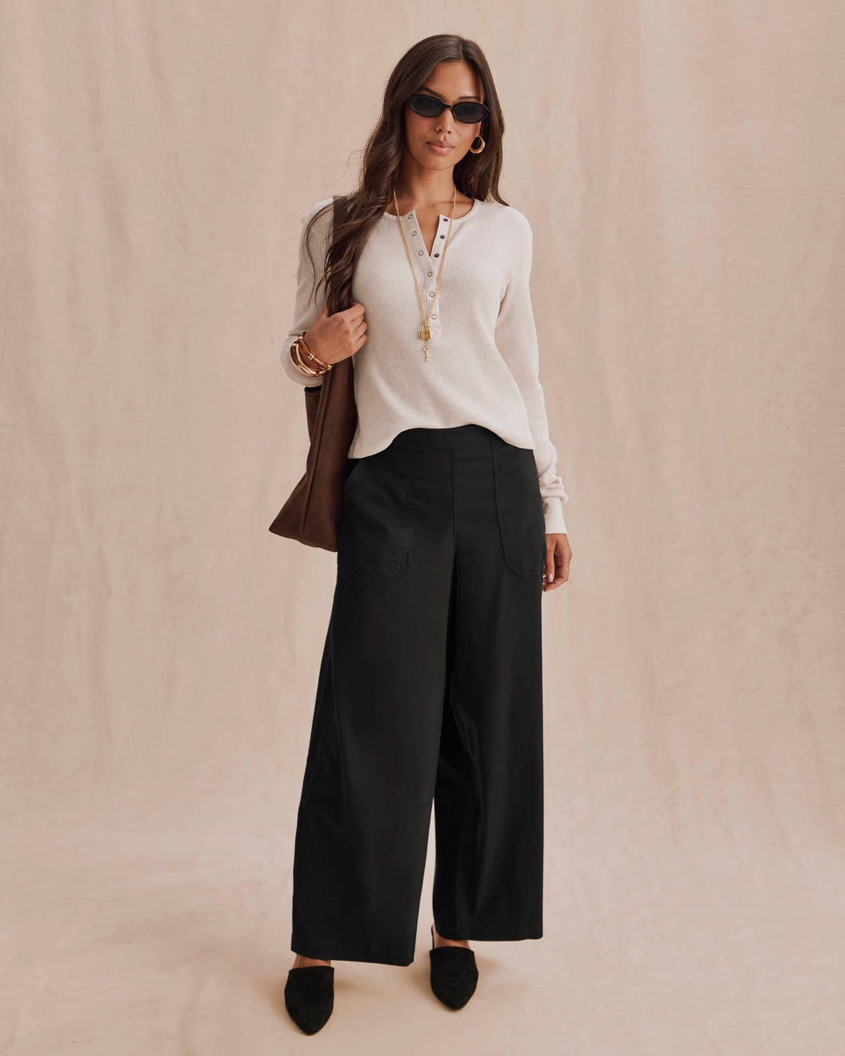 Angie Texture Slub Pant