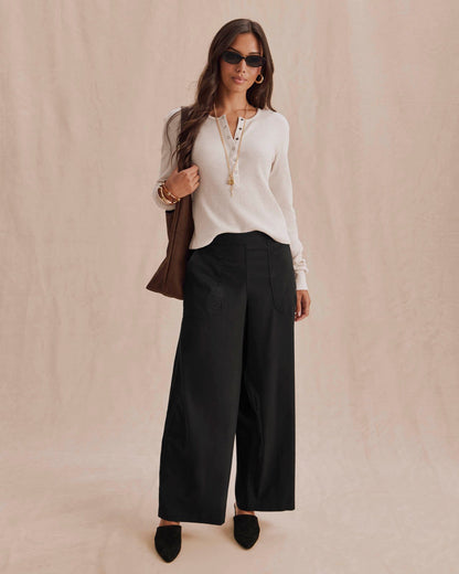 Angie Texture Slub Pant