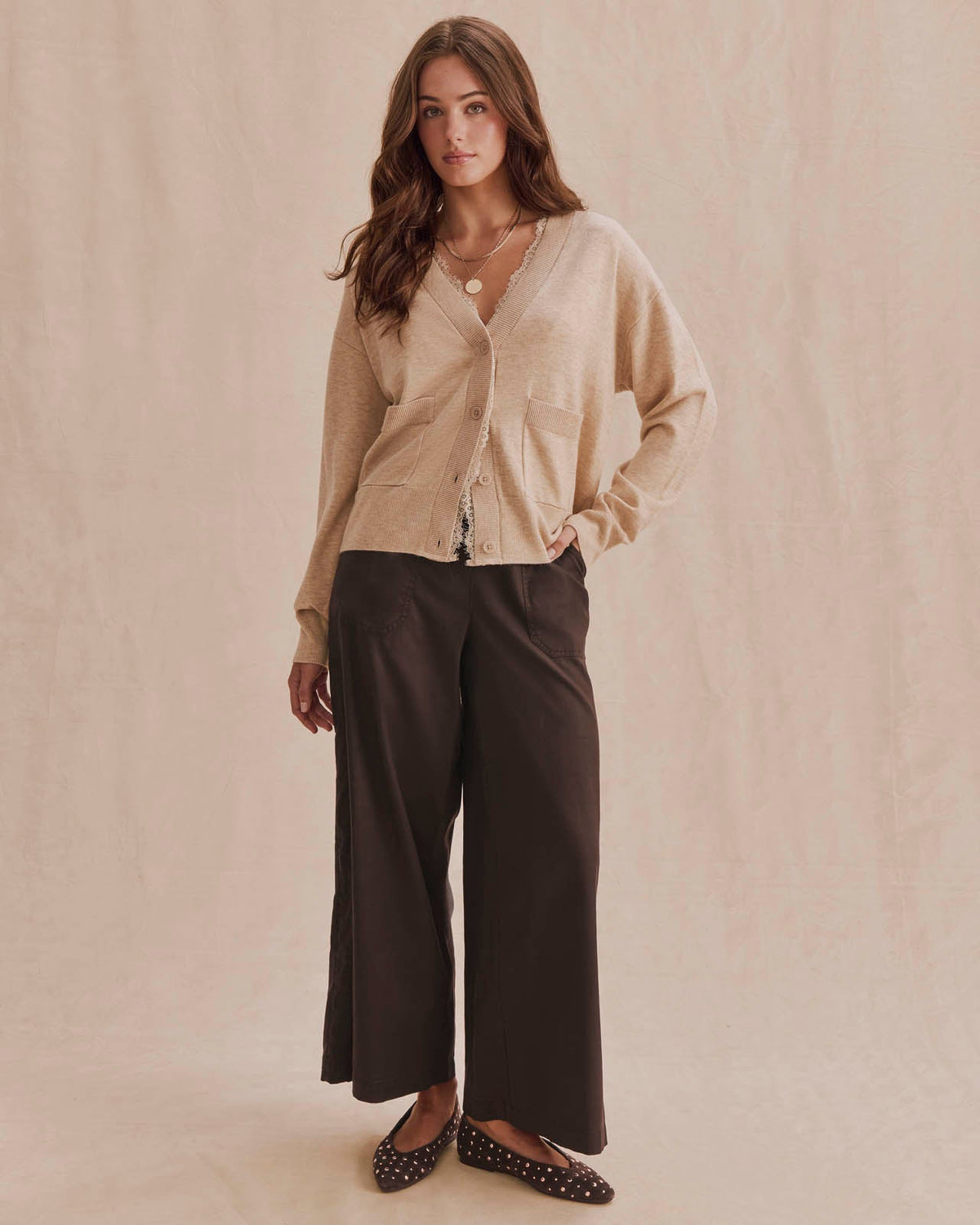 Angie Texture Slub Pant