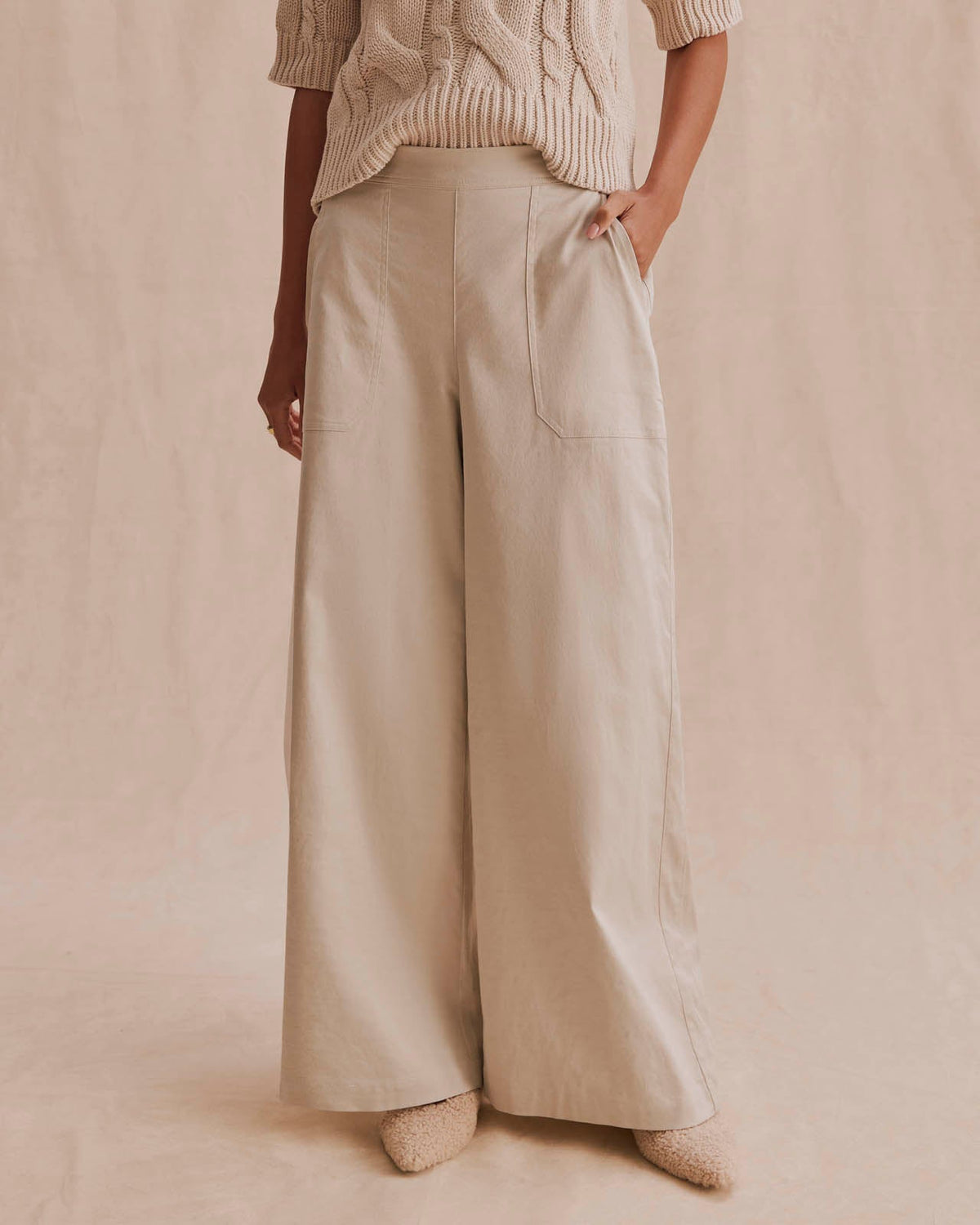 Angie Texture Slub Pant