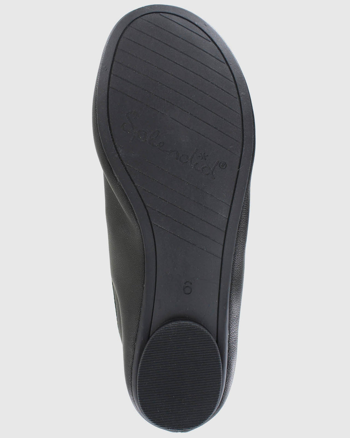 Bella Leather Ballet Flat in Black - Black