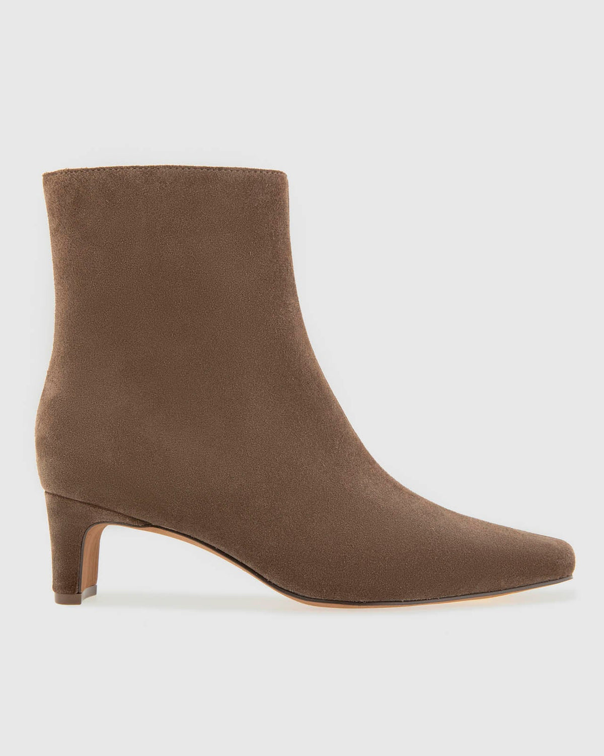 July Suede Bootie in Taupe Grey - Taupe Grey