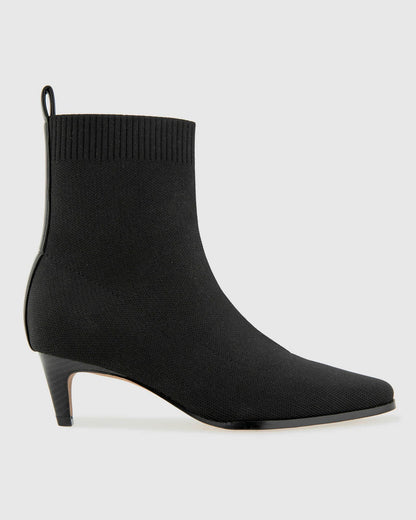 July Knit Bootie in Black - Black