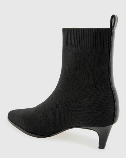 July Knit Bootie in Black - Black