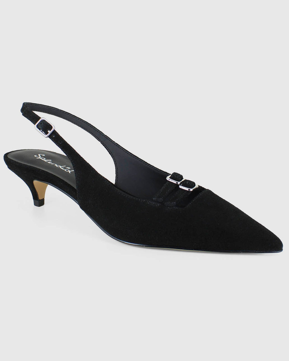 Vivi Kitten Heel in Black - Black