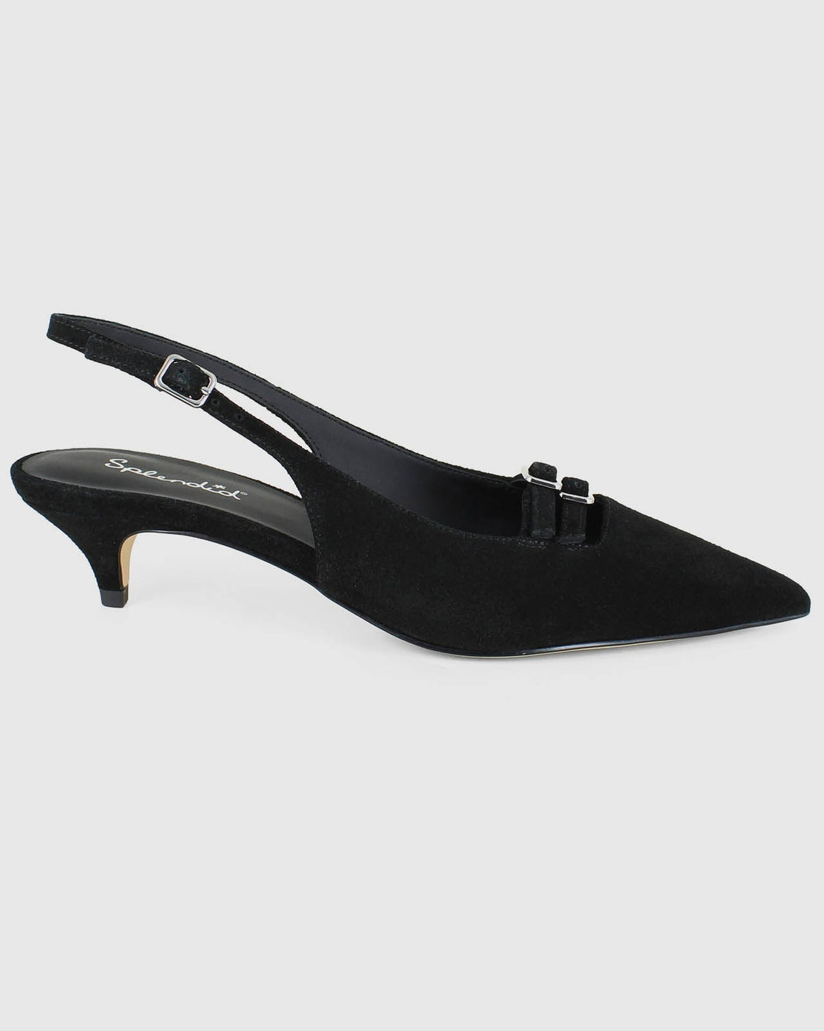 Vivi Kitten Heel in Black - Black