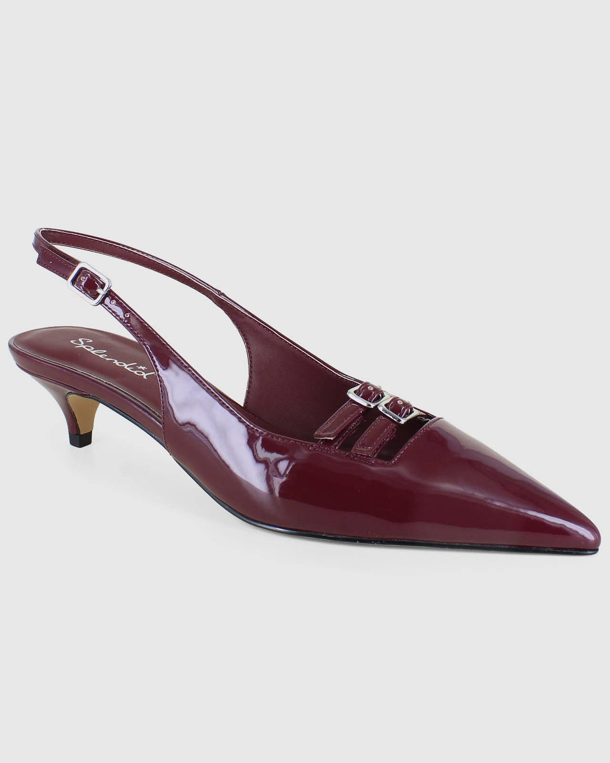 Vivi Kitten Heel in Wine - Wine