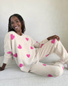 Oat Heather/ Pink Hearts