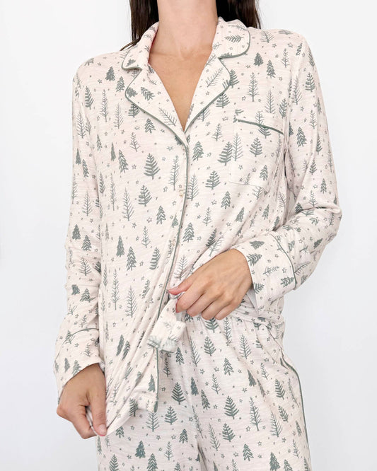 Fir Trees Flora Pillow Soft PJ Set - Fir Trees