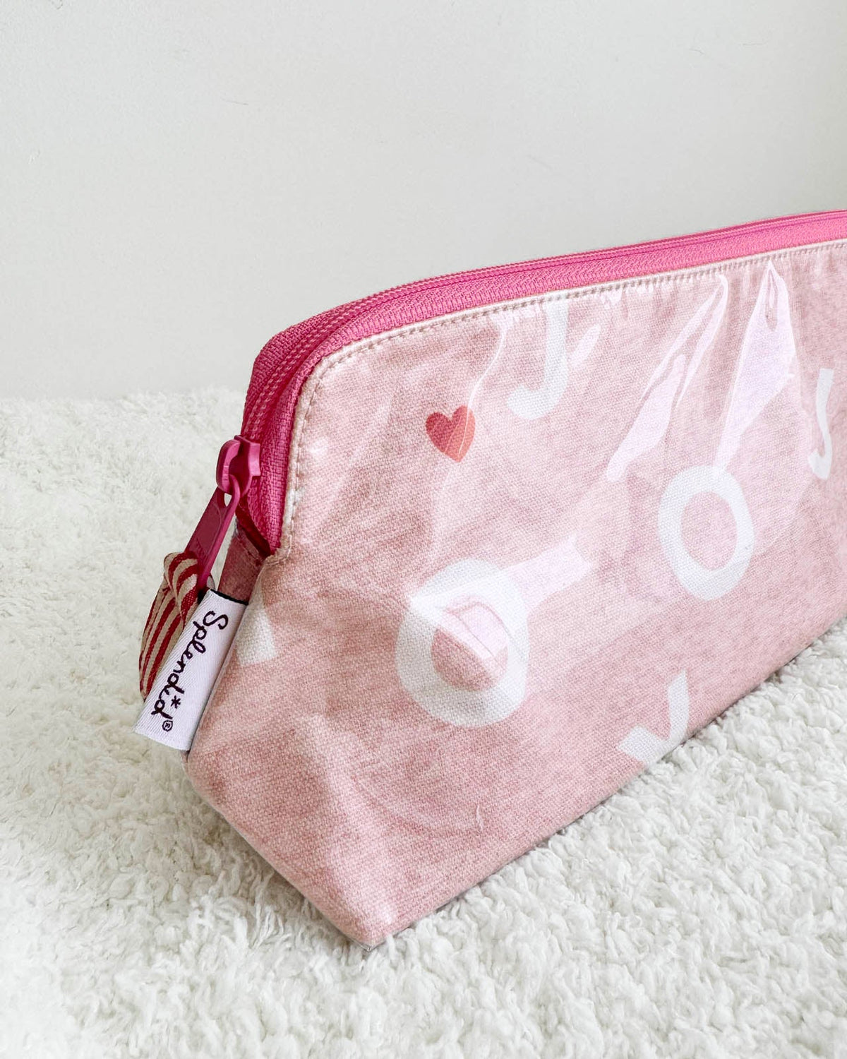 Small Pink Joy Jumble Makeup Bag - Pink Joy Jumble