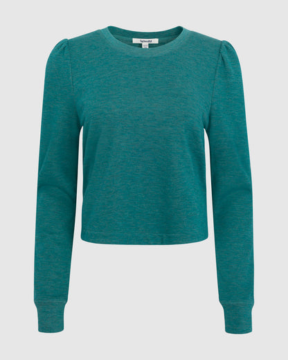 Splendid x Charli Evans Puff Sleeve Top - Teal