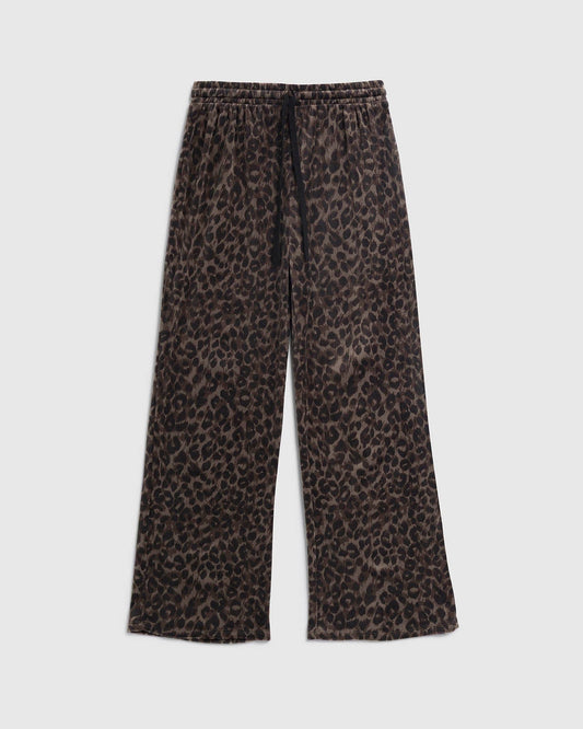 Girls Cheetah Velour Pant - Leopard Print