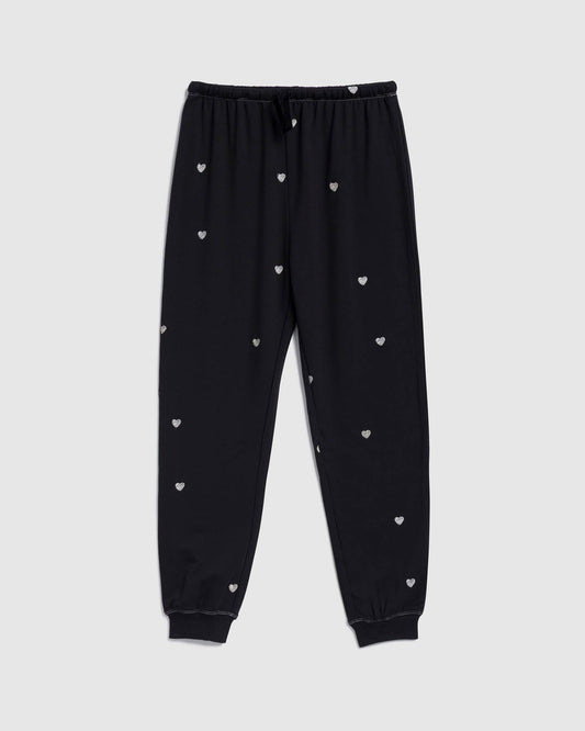 Girl Little Love Jogger - Black