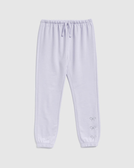 Girls Tied in a Bow Jogger - Lavender