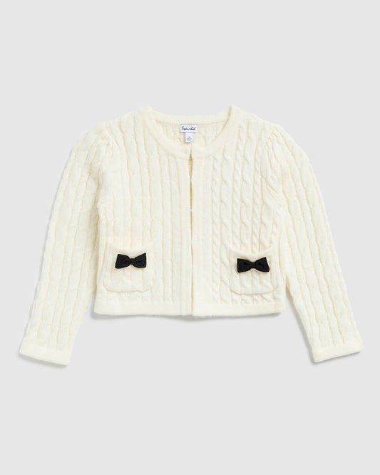 Girl Cable Chic Cardigan - Sugar