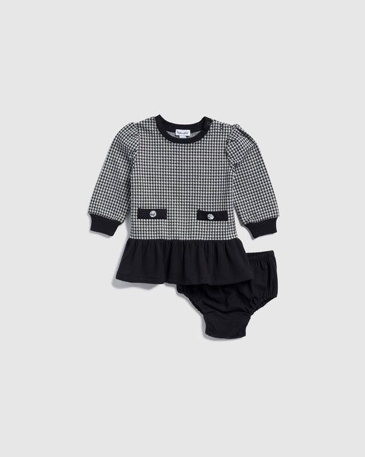 Infant Girl Houndstooth Dress - Houndstooth