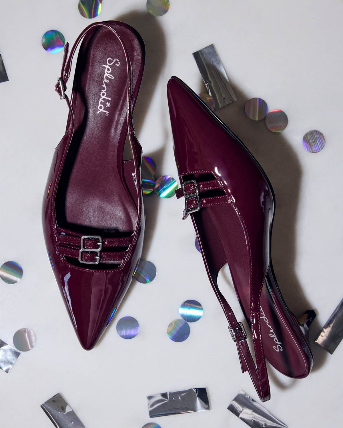 Vivi Kitten Heel in Wine - Wine
