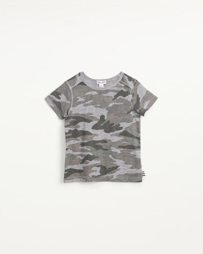 Toddler Boy Camo Tee - Light Charcoal Heather