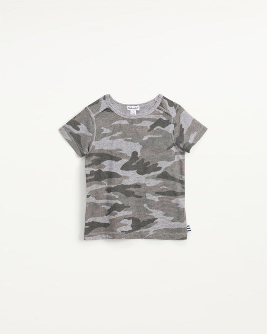 Toddler Boy Camo Tee - Light Charcoal Heather