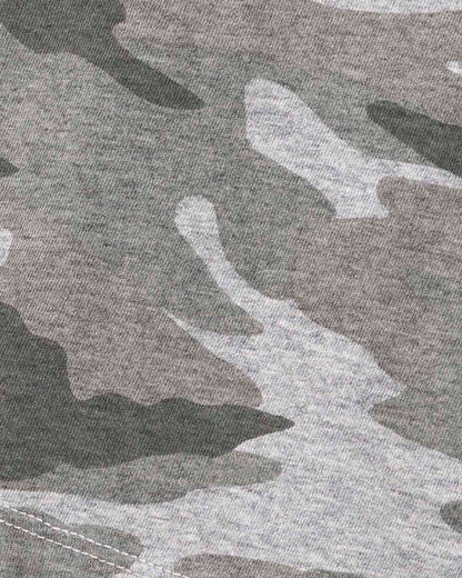 Toddler Boy Camo Tee - Light Charcoal Heather