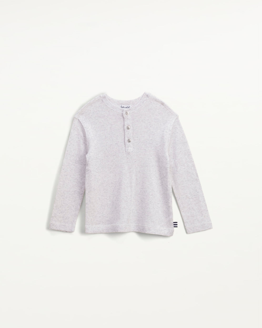 Toddler Boy Yarn Dyed Stripe Henley - Ice Heather Grey